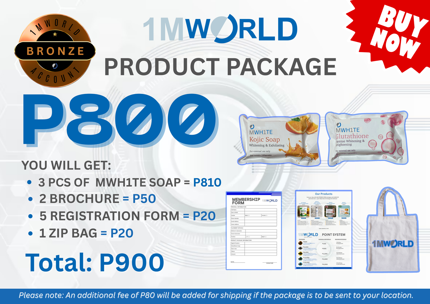 Bronze Package A (MWH1TE Gluta & Kojic Soap)